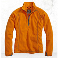 Fleecepullover Herren, Farbe orange, auch in Übergrößen