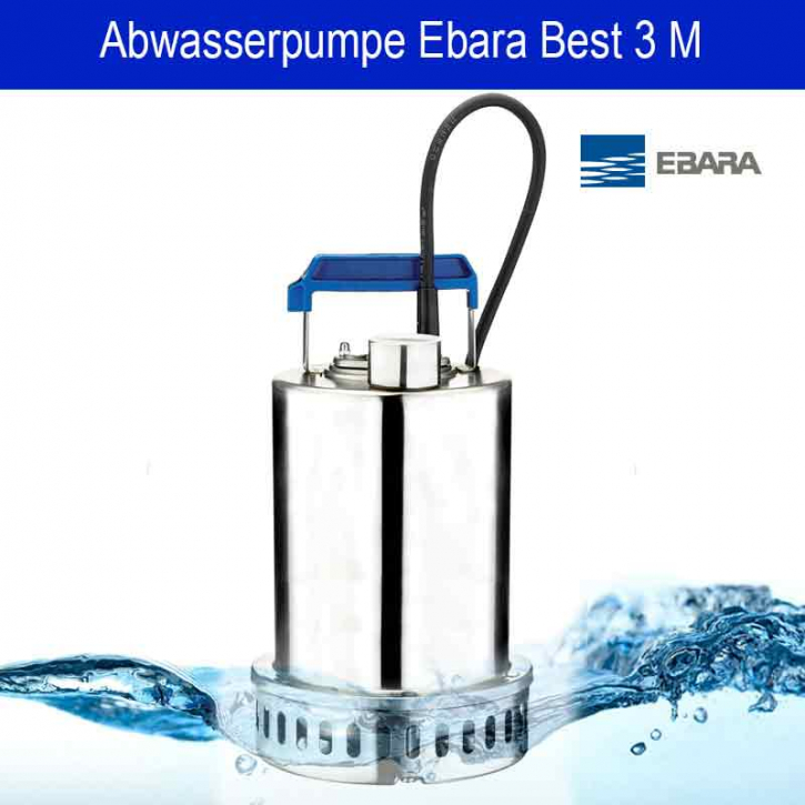 Ebara Best 3 M | 230V ohne Schwimmer | Edelstahl | 18m³/h | 14,5 m