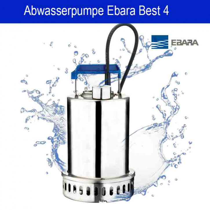 Ebara Best 4 | Starkstrom 400V Edelstahl ohne Schwimmer | 20 m³/h | 18 m