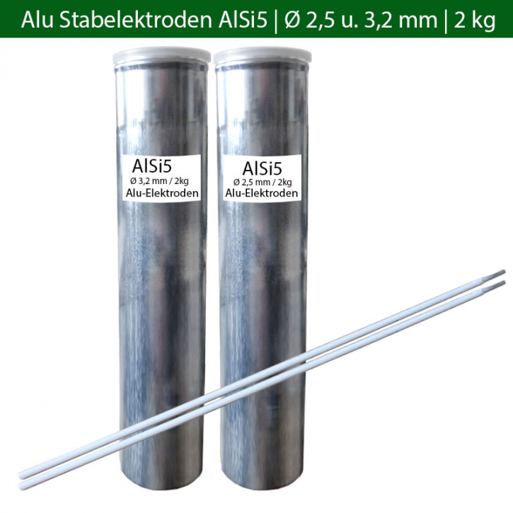 Alu Elektroden E4043 ALSI5 | 2kg Ø 2,5 und 3,2 mm zum Aluminium schweißen