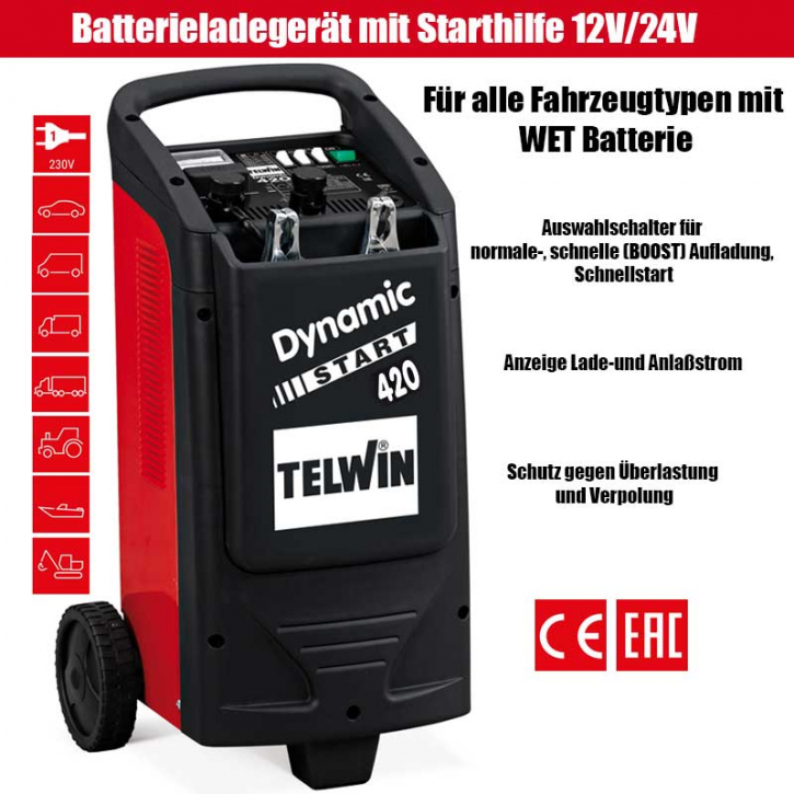 Batterieladegerät 12V/24V 15Amp. - PAT Europe