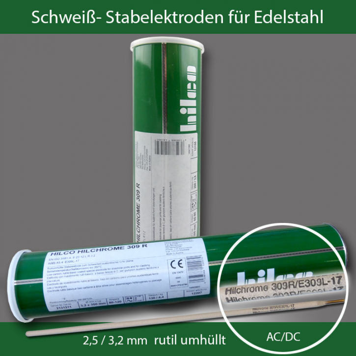 Edelstahlelektroden 3,2 mm E309L-17 Hilco Hilchrome 309R