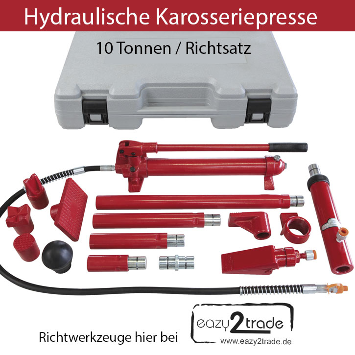 Paket] Handpumpe Hydraulik Richtsatz Druck Zylinder Presse Hydraulikzylinder  4 Tonnen