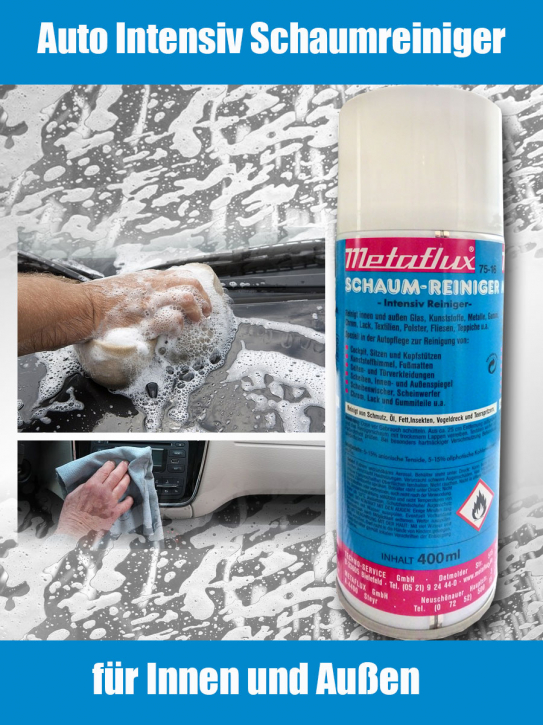 Schaumreiniger Auto | Intensiv Spezialreiniger Spray | Metaflux 75-16 400ml