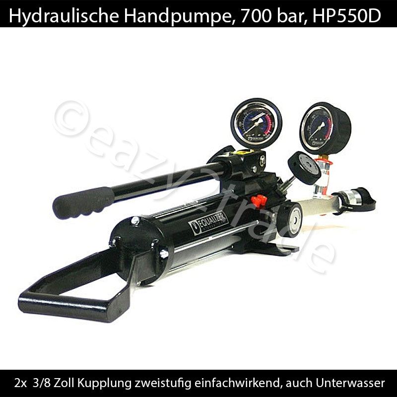 Hydraulik Handpumpe 700 Bar einfachwirkend 2x 3/8 Kupplungen