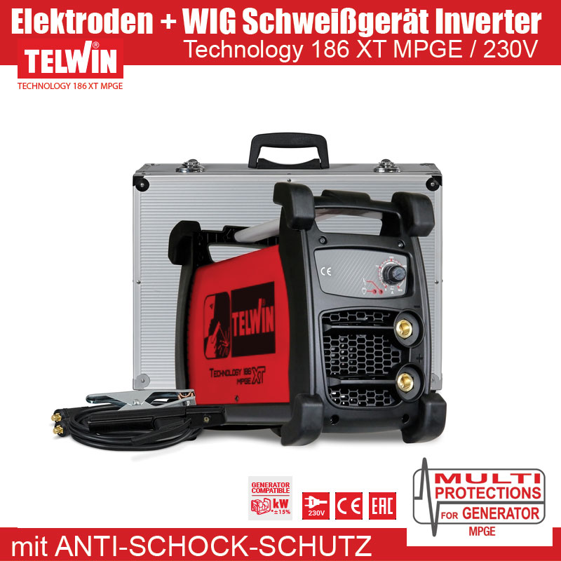 Elektroden Schweißgerät WIG + Inverter XT Technology 186