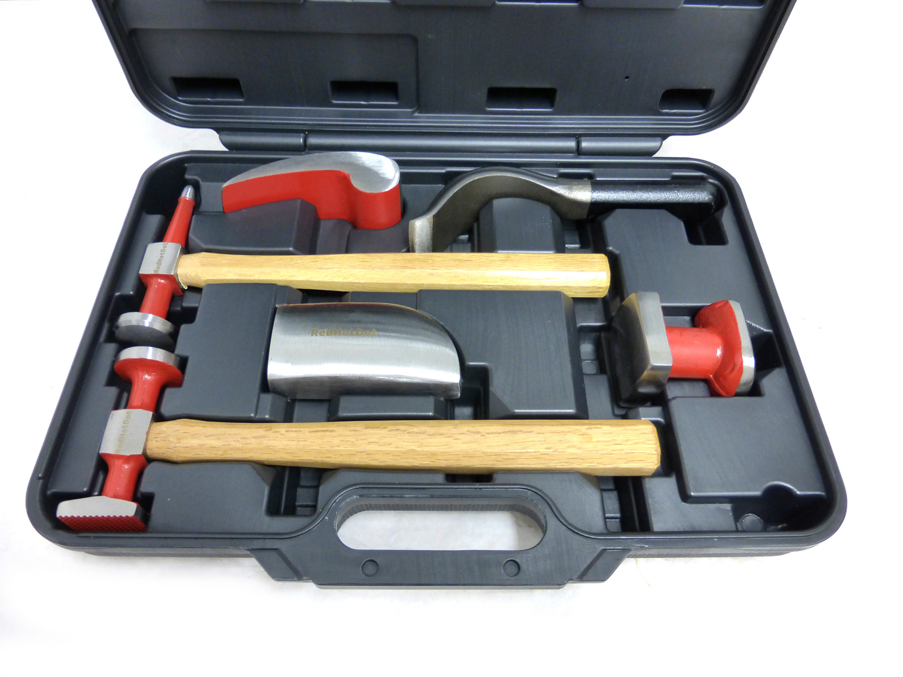 ENVA Karosserie Werkzeug Ausbeulwerkzeug Set 7TLG. Handamboss, Hammer und  Ausbeuleisen für präzise Blechbearbeitung : : Baumarkt