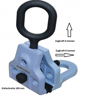 Richtklemme Karosserie Zugklemme 90° Grad bidirektional 2 Zugrichtungen je 6t