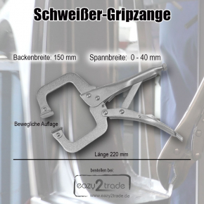 Schweißer-Gripzangen Set Mini Klemmzangen 6-teilig für Karosserie Reparatur