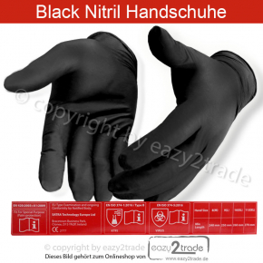 Lackierhandschuhe Einweg- Nitril- Handschuhe | Handschuhe für Lackierer schwarz Gr. L, XL 100 Stück | Dicke 6 MIL