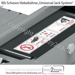 Mobile Scherenhebebühne Kfz | Mobiler Wagenheber 2,5 Tonnen | Universal Jack System