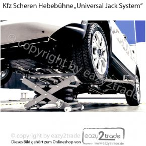 Mobile Scherenhebebühne Kfz | Mobiler Wagenheber 2,5 Tonnen | Universal Jack System