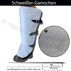 Schweißer Gamaschen Beinschutz aus Spaltleder