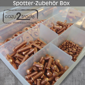 Spotter-Zubehör Box Verbrauchsmaterial für Ausbeulspotter bzw. Punktschweißgerät