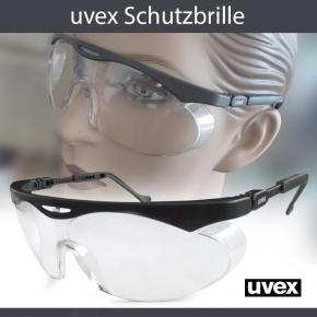 uvex Schutzbrille skyper black HC-AF clear UV 9195.275